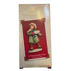 2003 Hallmark Keepsake Ornament A Very Good Girl A Visit From Santa Original Box